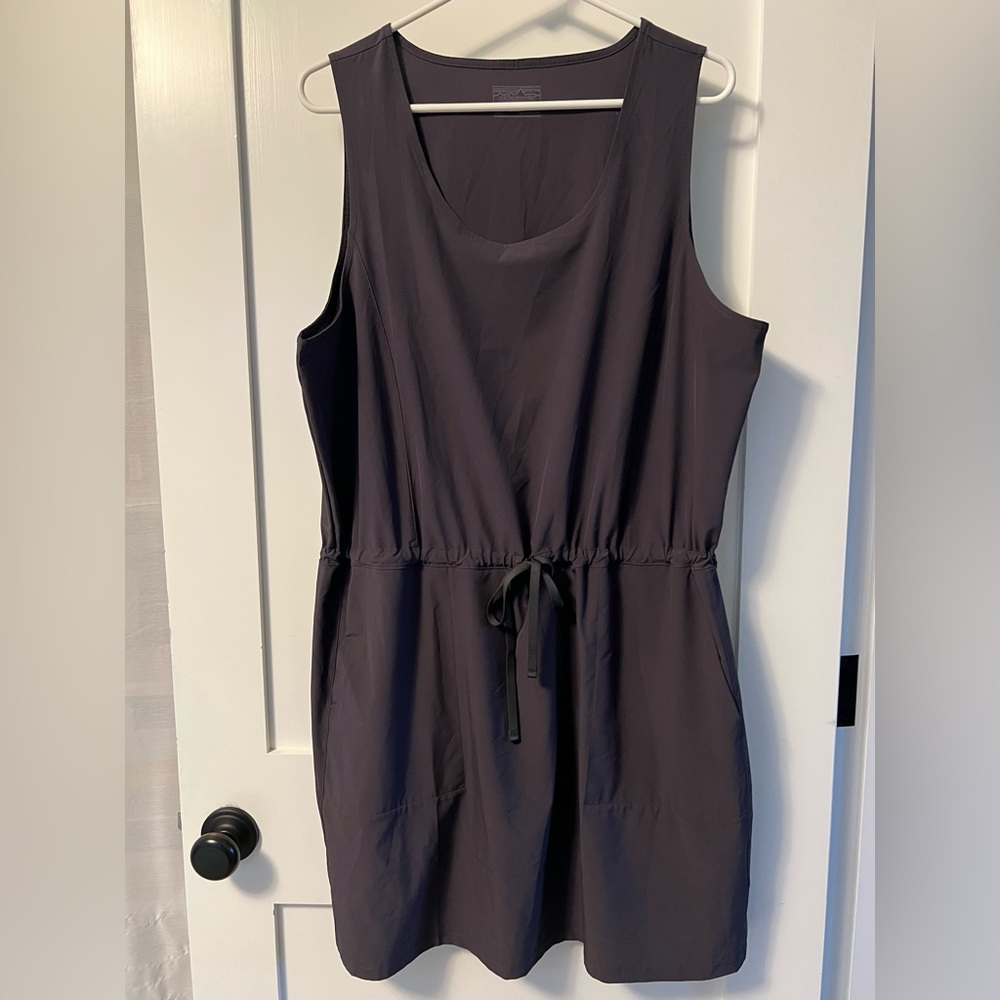 Patagonia Womens Fleetwith Dress Size Large Gray Drawstring Waist